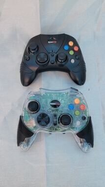 GameStop Original Xbox Wireless Controller Lot of 2 Black Clear Untested AS-IS